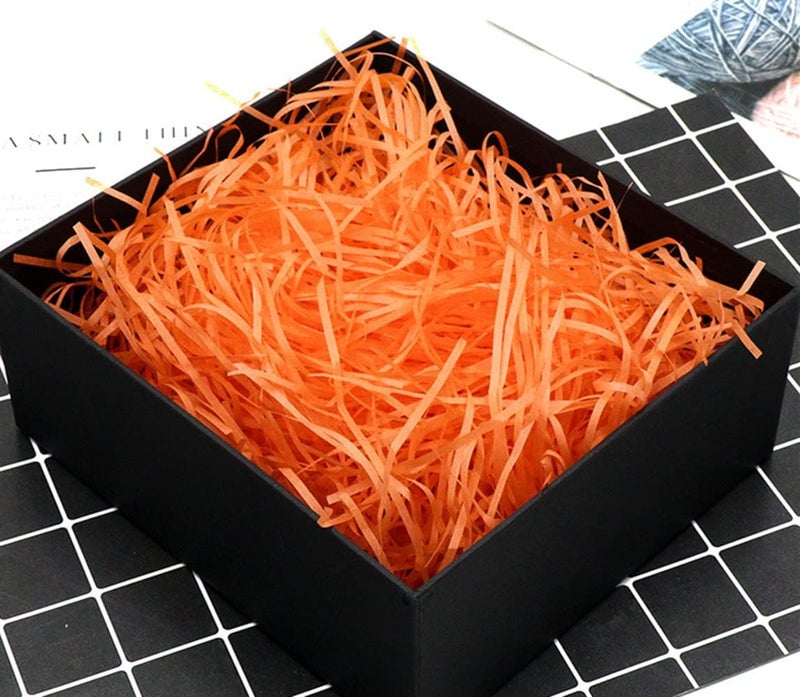 JINZOFLY Easter Grass, 100g Shredded Paper for Gift Box, Crinkle Cut Paper Shred Filler for Gift Wrapping & Basket Filling(Orange) - Image 3